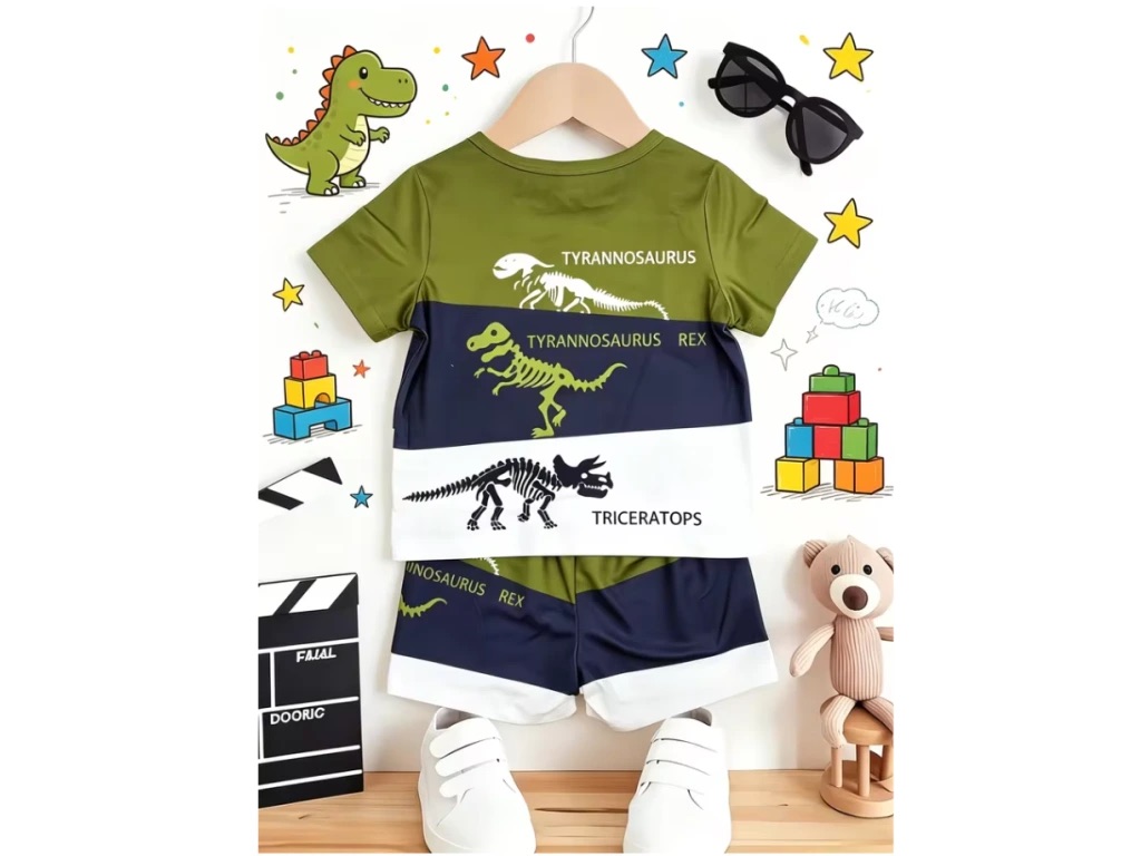 Dětský letní set Dinosaurus - tričko + kraťasy 2